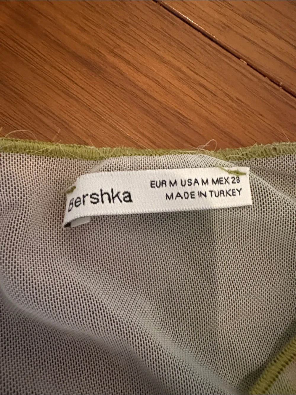 Bershka Sheer Mesh Tank with Lime Trim - Picture 2 of 2